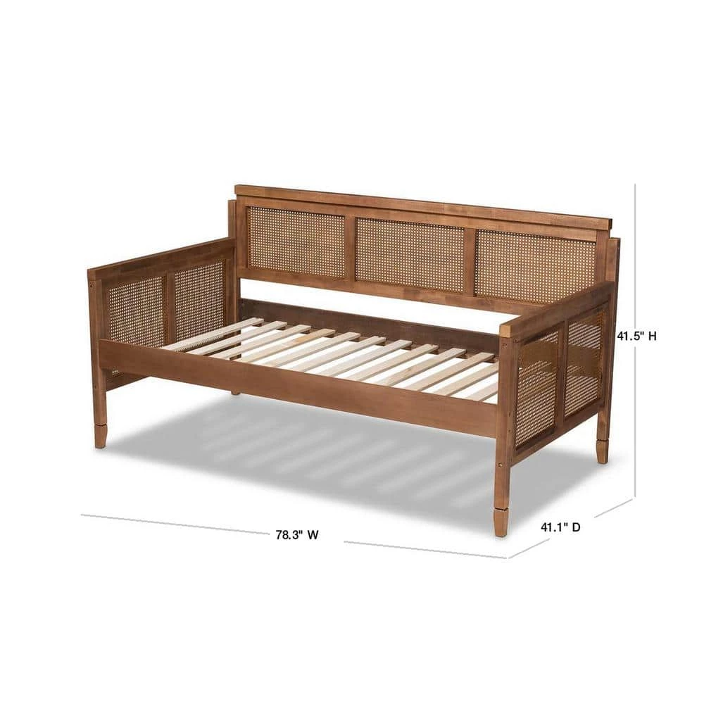 Toveli Ash Walnut Twin Daybed by Baxton Studio - Image 3
