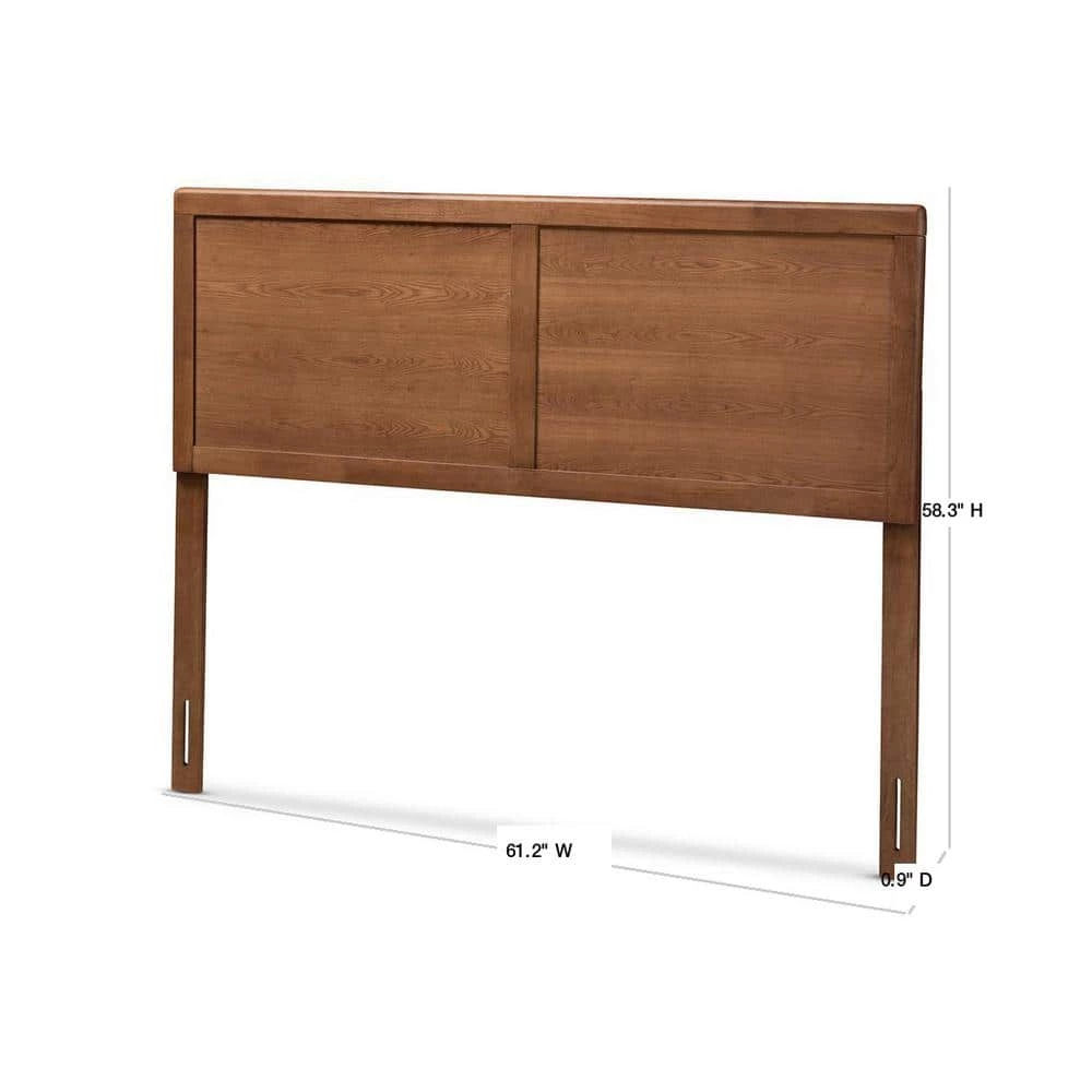 Raya Ash Walnut Queen Headboard by Baxton Studio - Image 3