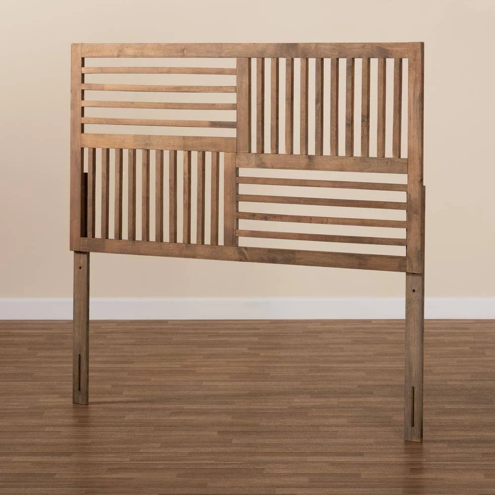 Adler Walnut Queen Headboard by Baxton Studio - Image 3