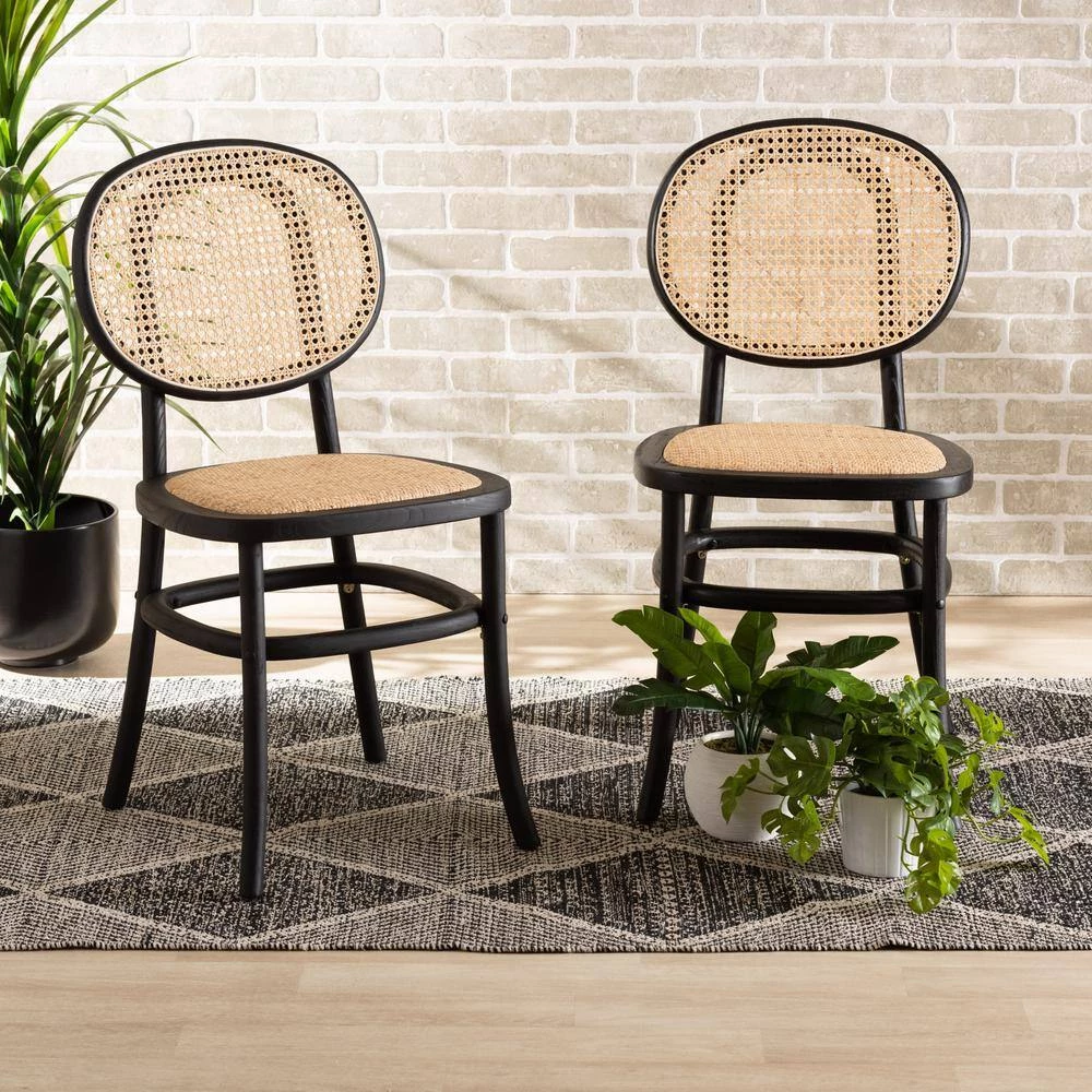 Garold Beige and Black Dining Chair (Set of 2) by Baxton Studio - Image 7