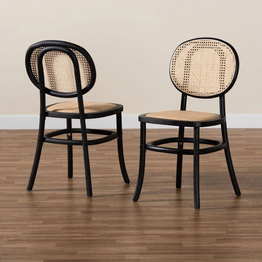 Garold Beige and Black Dining Chair (Set of 2) by Baxton Studio - Image 6