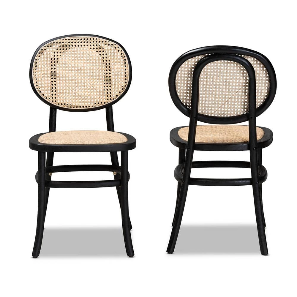 Garold Beige and Black Dining Chair (Set of 2) by Baxton Studio - Image 3