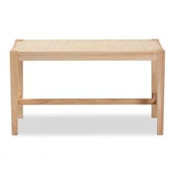 Danyl Brown Bench (17.7 in. H x 31.5 in. W x 13.8 in. D) by Baxton Studio