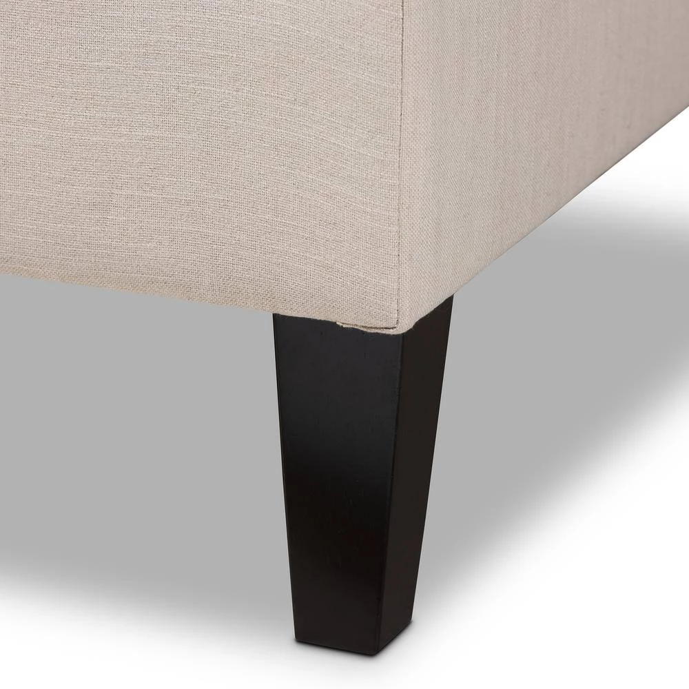 Florent Beige Fabric Chaise Lounge by Baxton Studio - Image 8