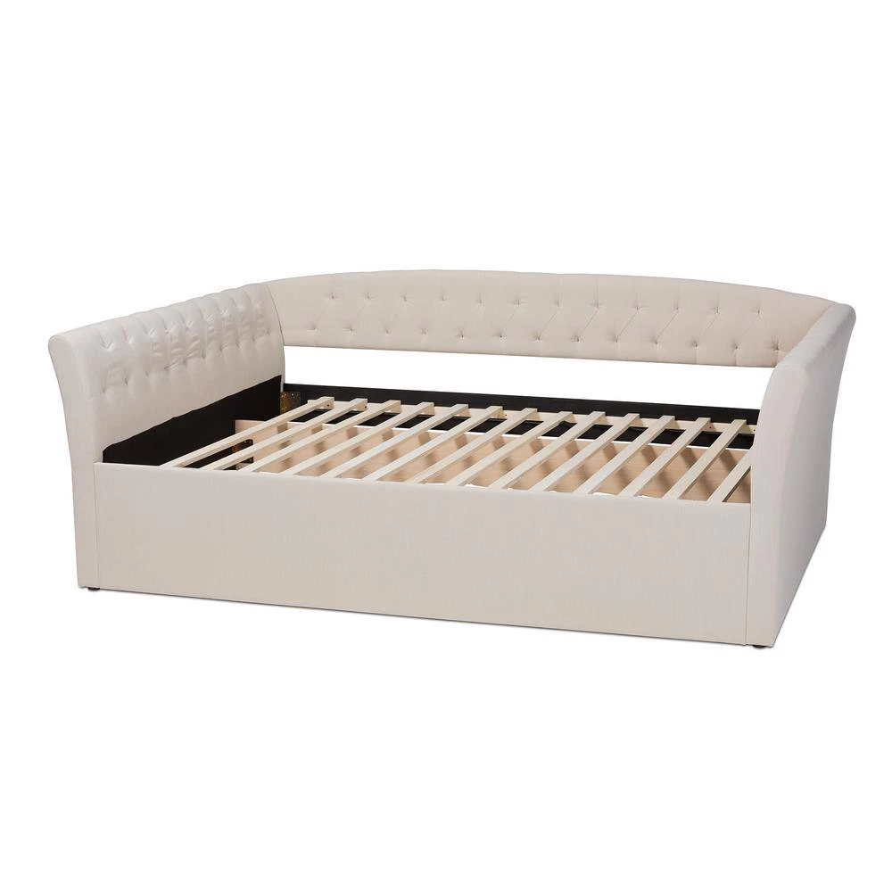 Delora Beige Queen Daybed by Baxton Studio - Image 5