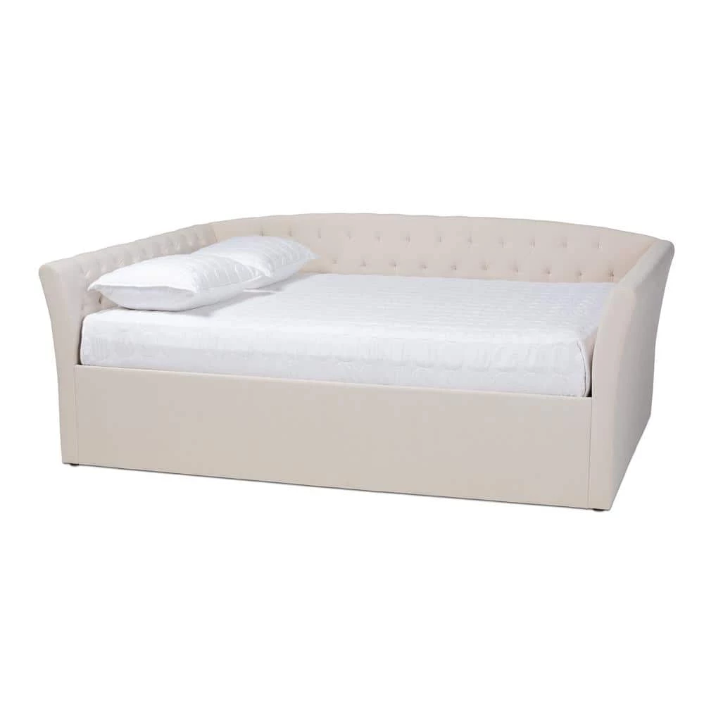 Delora Beige Queen Daybed by Baxton Studio