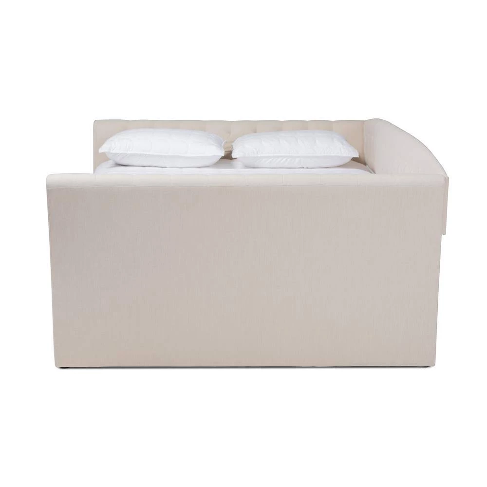 Delora Beige Queen Daybed by Baxton Studio - Image 2