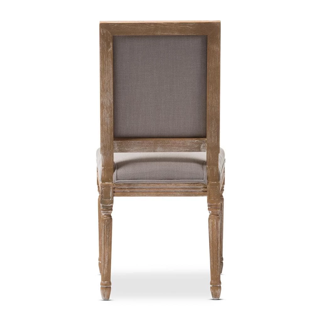Clairette Beige Fabric Upholstered Dining Chair by Baxton Studio - Image 9