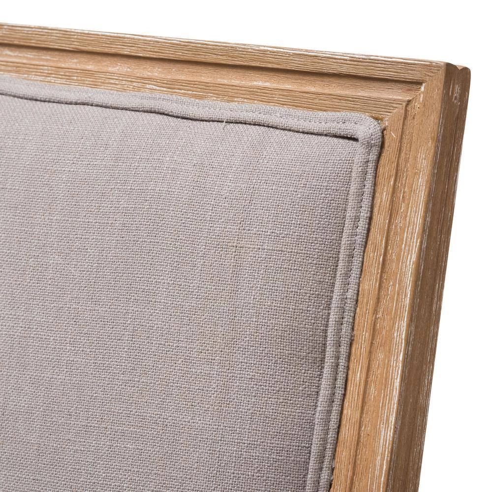 Clairette Beige Fabric Upholstered Dining Chair by Baxton Studio - Image 7