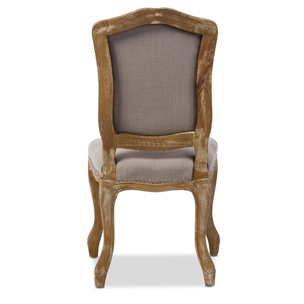 Chateauneuf Beige Fabric Upholstered Dining Chair by Baxton Studio - Image 7
