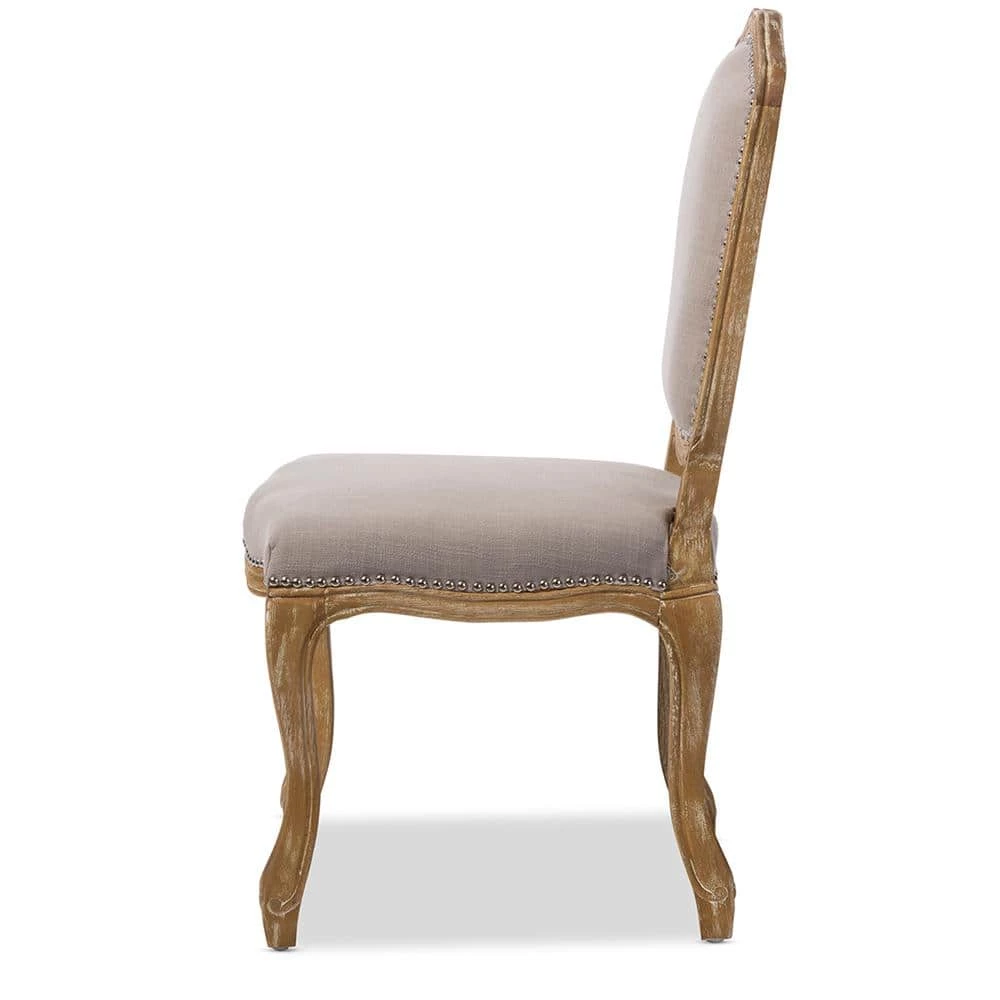 Chateauneuf Beige Fabric Upholstered Dining Chair by Baxton Studio - Image 2