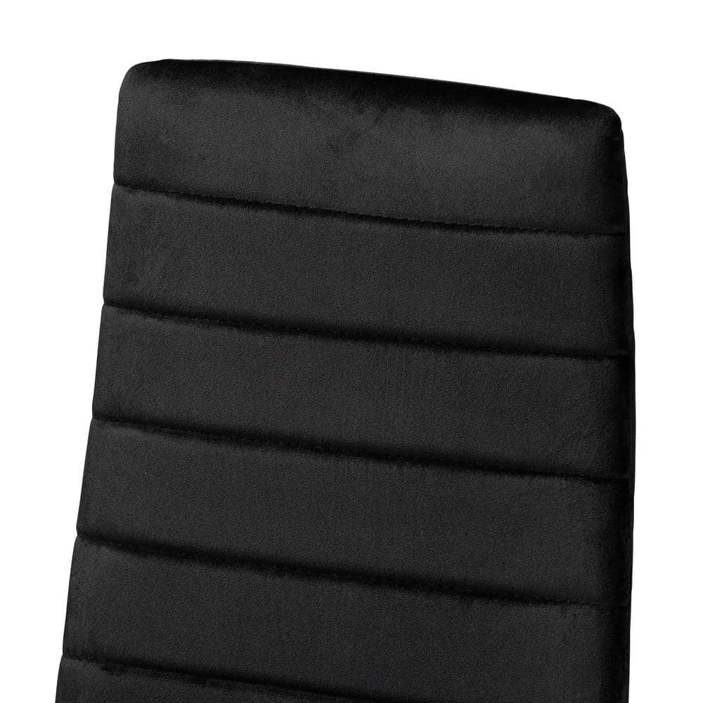 Armand Black and Gold Dining Chair (Set of 4) by Baxton Studio - Image 3