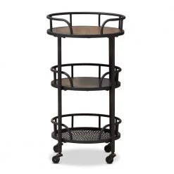 Bristol Black Bar Cart by Baxton Studio