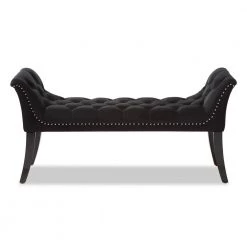 Chandelle Black Bench by Baxton Studio