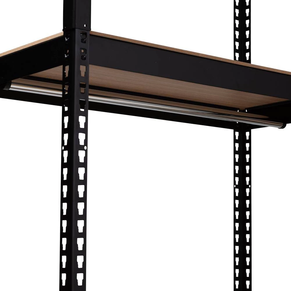 Gavin Black Storage Rack with 10-Metal Shelves by Baxton Studio - Image 4