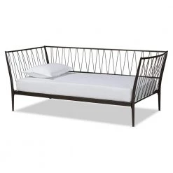Lysa Black Twin Size Daybed by Baxton Studio