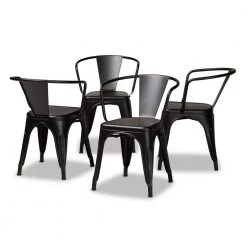 Ryland Black Dining Chair (Set of 4) by Baxton Studio