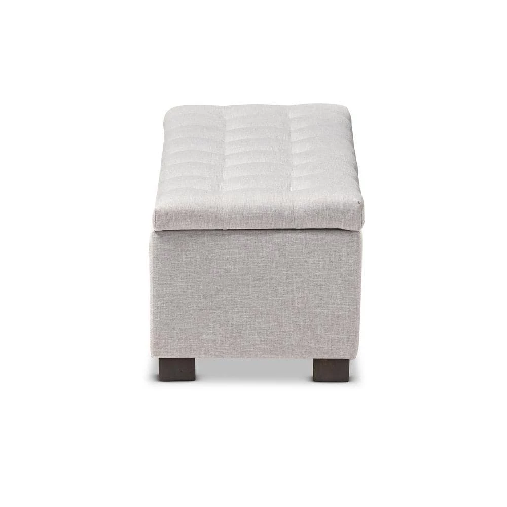 Roanoke Light Gray Bench by Baxton Studio - Image 6