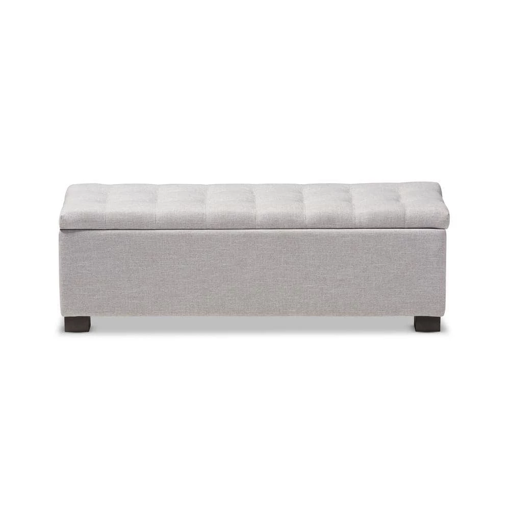 Roanoke Light Gray Bench by Baxton Studio