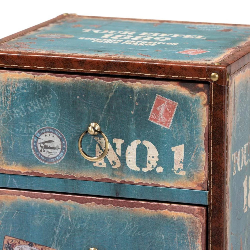 Alba Blue Storage Cabinet by Baxton Studio - Image 8