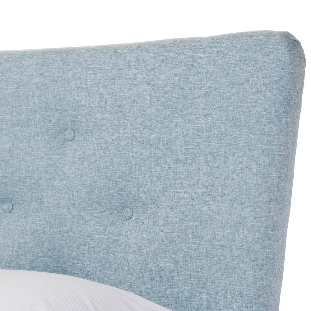 Hannah Blue King Upholstered Bed by Baxton Studio - Image 4