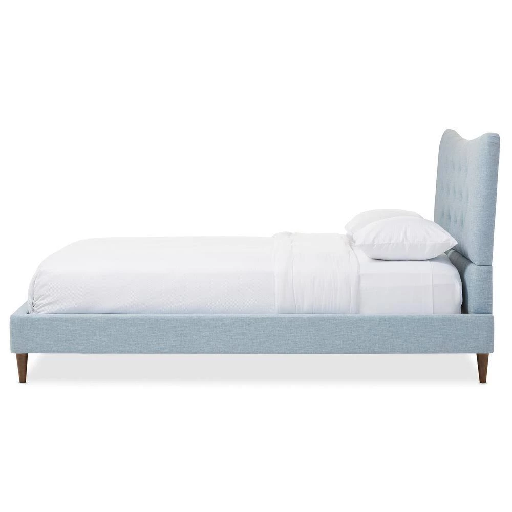 Hannah Blue King Upholstered Bed by Baxton Studio - Image 2