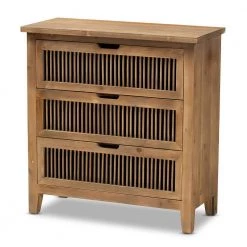 Clement Oak Storage Cabinet by Baxton Studio