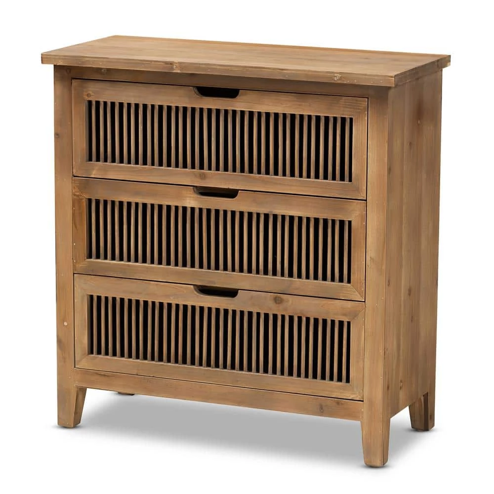 Clement Oak Storage Cabinet by Baxton Studio