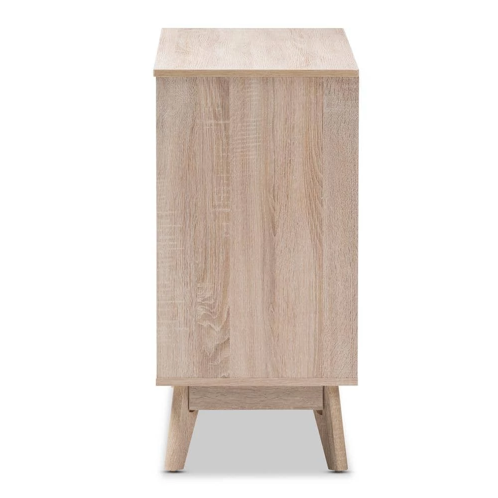 Fella 6-Drawer Light Brown Wood Dresser by Baxton Studio - Image 6