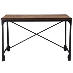 48 in. Rectangular Brown Writing Desks with Storage by Baxton Studio