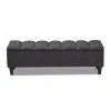 Brette Charcoal Storage Ottoman by Baxton Studio
