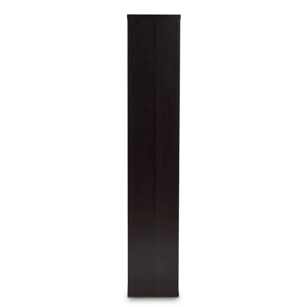 62.17 in. Dark Brown Wood 8-shelf Standard Bookcase with Open Back by Baxton Studio - Image 6