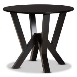 Irene Dark Brown Dining Table by Baxton Studio