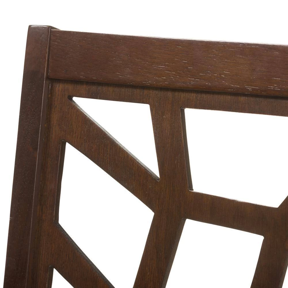 Mozaika 5-Piece Dark Brown Faux Leather Upholstered Dining Set by Baxton Studio - Image 2