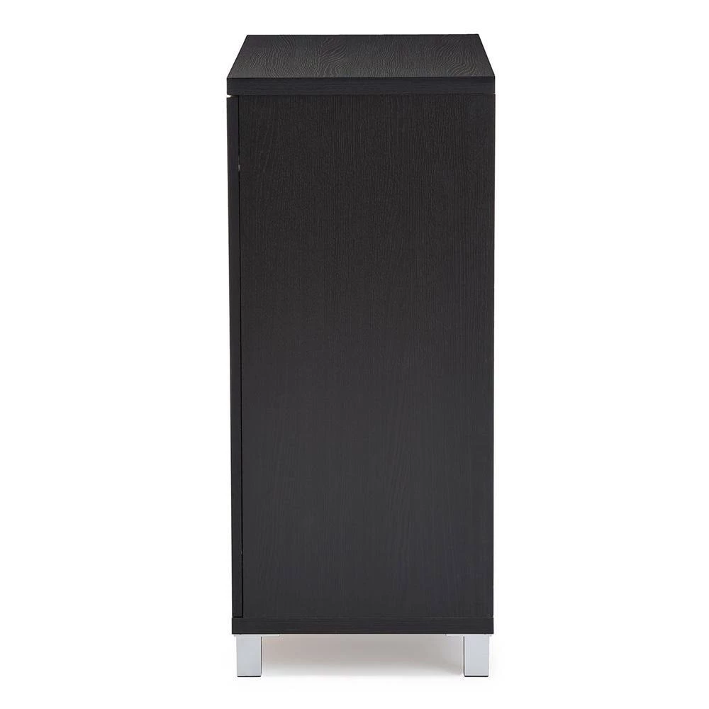 Marcy Dark Brown Storage Cabinet by Baxton Studio - Image 7