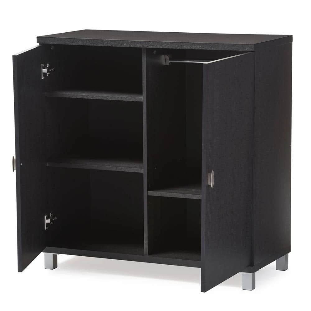 Marcy Dark Brown Storage Cabinet by Baxton Studio - Image 8