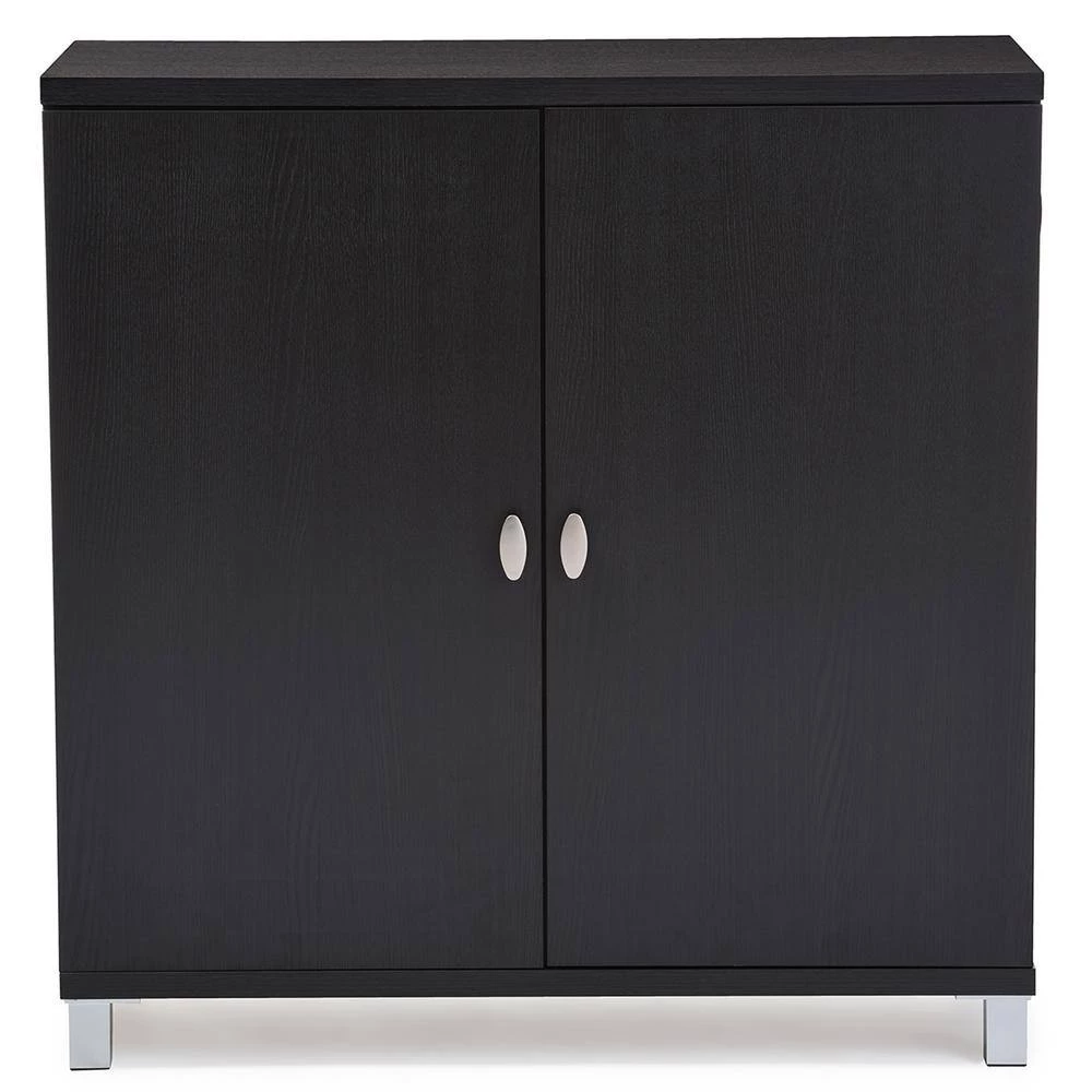 Marcy Dark Brown Storage Cabinet by Baxton Studio - Image 5