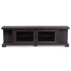 Viveka 70 in. Dark Brown Wood TV Stand Fits TVs Up to 78 in. with Cable Management by Baxton Studio