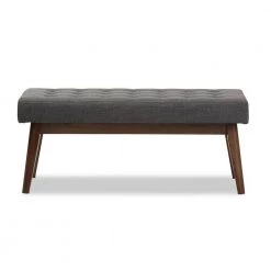 Elia Dark Gray Bench by Baxton Studio