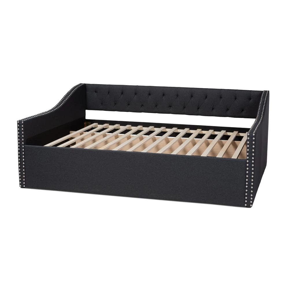Haylie Dark Gray Full Daybed by Baxton Studio - Image 4