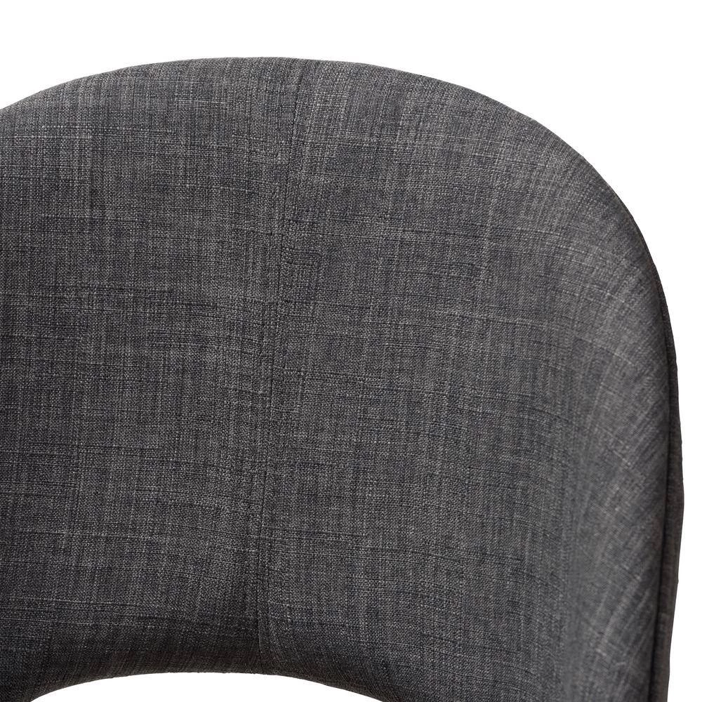Wesley Dark Gray Fabric Dining Chair (Set of 2) by Baxton Studio - Image 5