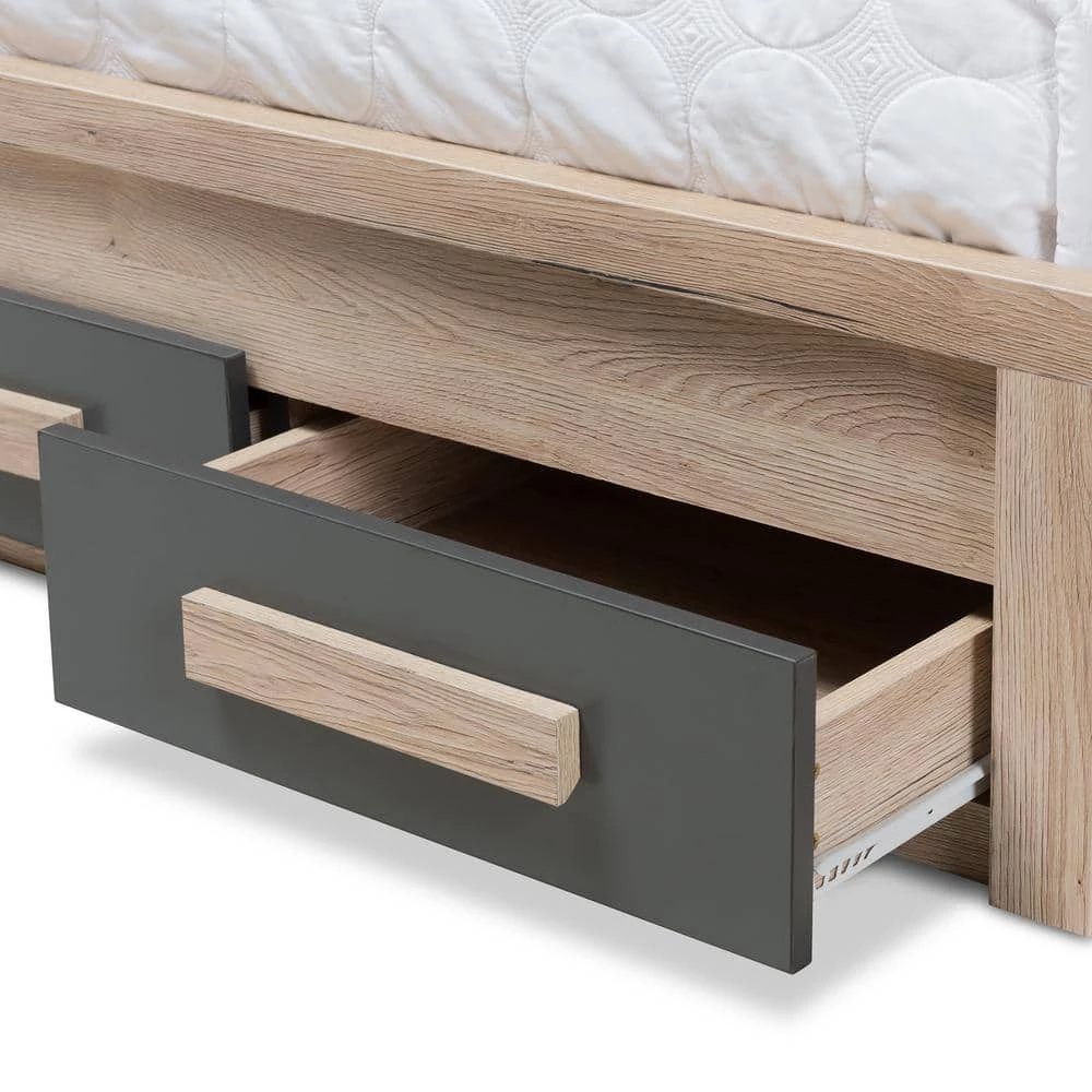 Pandora Dark Gray Twin Storage Bed by Baxton Studio - Image 7
