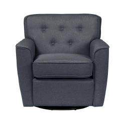 Canberra Contemporary Gray Fabric Upholstered Accent Chair by Baxton Studio