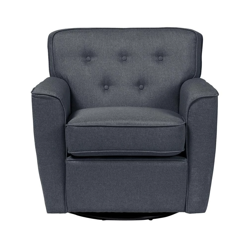 Canberra Contemporary Gray Fabric Upholstered Accent Chair by Baxton Studio