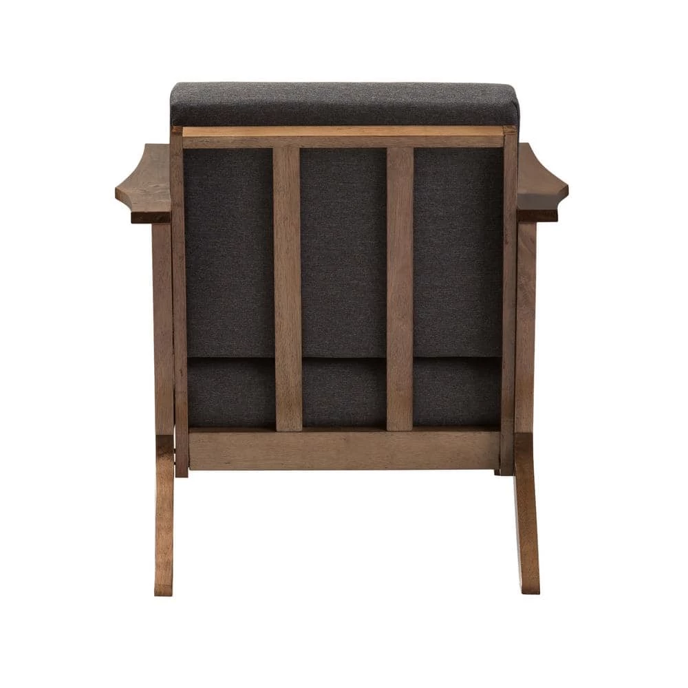 Cayla Gray Fabric Upholstered Accent Chair by Baxton Studio - Image 7