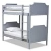 Mariana Grey Wood Twin Size Bunk Bed by Baxton Studio