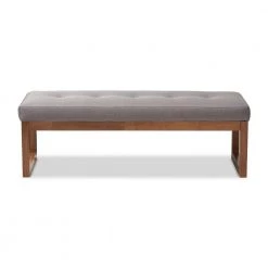 Caramay Gray Bench by Baxton Studio