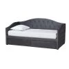 Mansi Grey and Black Full Daybed by Baxton Studio