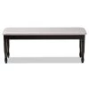 Corey Grey and Dark Brown Dining Bench by Baxton Studio