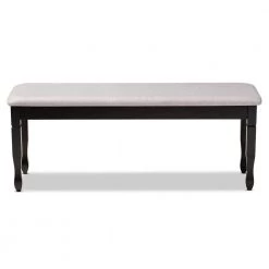 Corey Grey and Dark Brown Dining Bench by Baxton Studio